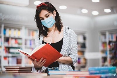 Woman in Bookstore